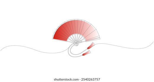 chinese hand fan vector design, for chinese new year