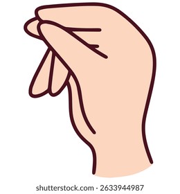 Chinese hand sign for number 7, formed by extending the thumb and index finger while folding the rest. Common gesture in Mandarin for indicating the number eight