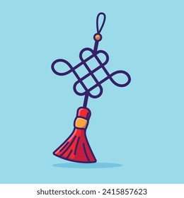 Chinese hanging decoration simple cartoon vector illustration chinese new year stuff concept icon isolated