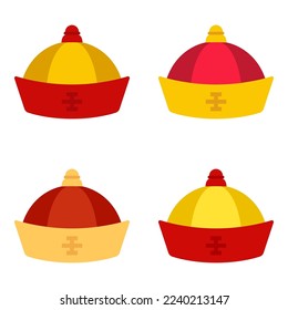 Chinese Hat in flat style isolated