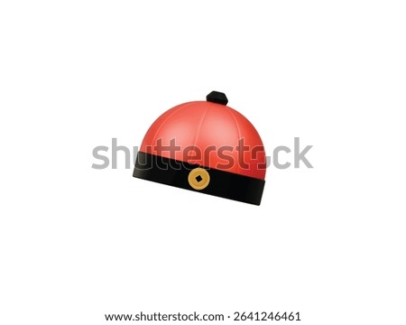  Chinese hat icon 3d illustration render
