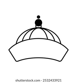 Chinese hat icon simple black design