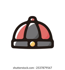 Chinese hat outline icon for graphic design, apps and websites