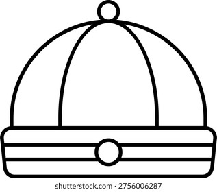 Chinese hat vector for traditional Asian costume concept, Lunar New Year cultural celebration illustration