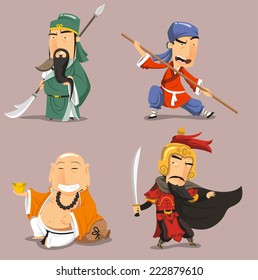 Chinese heroes cartoon characters