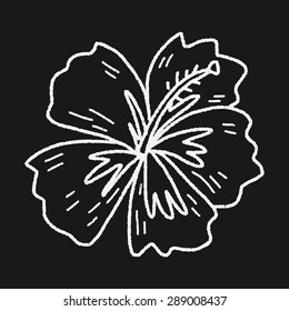 Chinese hibiscus doodle