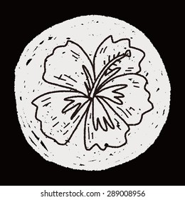 Chinese hibiscus doodle