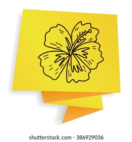Chinese hibiscus doodle