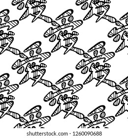 Chinese hieroglyph seamless pattern in hand drawn style. Meaning of hieroglyphs: "Love". Vector illustration
