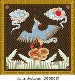 Chinese High Detailed Traditional Phoenix Pattern