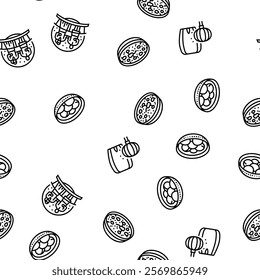 chinese holidays year china new vector seamless pattern thin line illustration