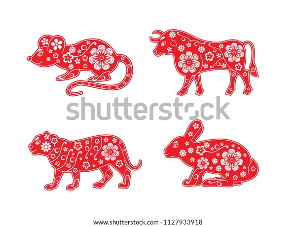 Chinese Horoscope 2020 2021 2022 2023 Stock Vector Royalty Free 1127933918