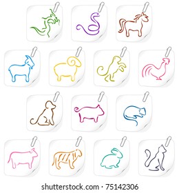 Chinese horoscope icons