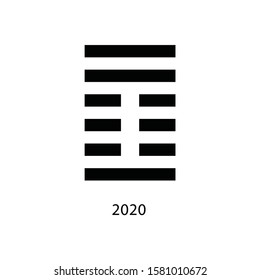 Chinese Horoscope - YMetal Rat. Chinese happy New Year 2012. Chinese hieroglyphs translation is the Year of the Rat. Chinese hexagram.