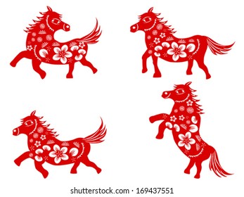 Chinese horse-paper cut