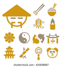 chinese icon set