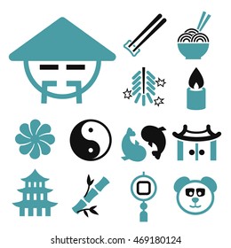 chinese icon set