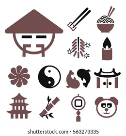 chinese icon set