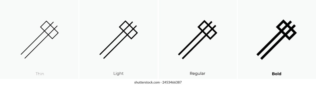 chinese icon. Thin, Light Regular And Bold style design isolated on white background