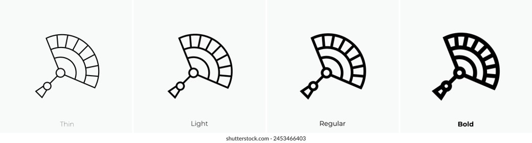 chinese icon. Thin, Light Regular And Bold style design isolated on white background