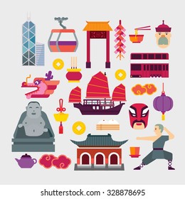 Chinese icons set