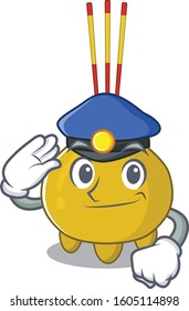 Chinese incense Cartoon mascot performed as a Police officer