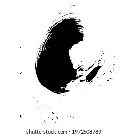 Chinese ink brush strokes vector