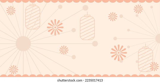 Chinese japanese background frame template