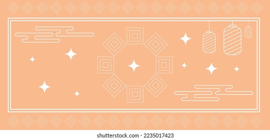 Chinese japanese background frame template