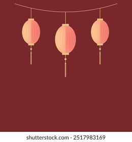 Chinese Japanese New Year Lantern Lantern decoration. Translation: Chinese Japanese holiday decoration