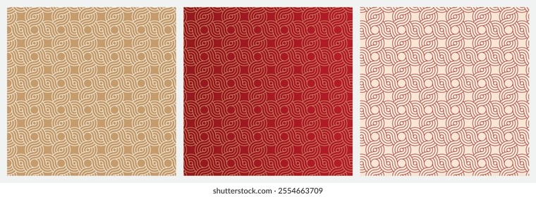 Chinese and Japanese pattern background in brown color. vector eps design. Chinese traditional oriental ornament background, brown pattern seamless
