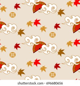 Chinese and Japanese seamless pattern.