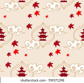 Chinese and Japanese seamless pattern.