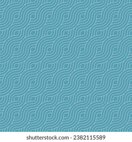 Chinese and Japanese seamless pattern on retro color background. Geometric rounded shape and swirl texture for background.