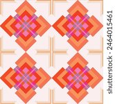 Chinese and Japanese style multicolored porcelain blossom pattern, seamless ceramic background, ceiling design The large flowery frame element in the center