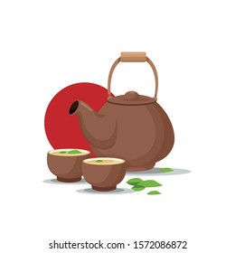 chinese or japanese tea vector illustration