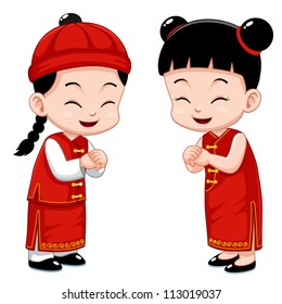 Chinese Kids Vector