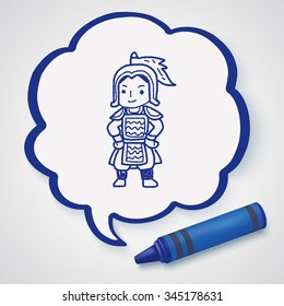 Chinese knight doodle