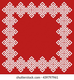 A Chinese knot frame, vector illustration