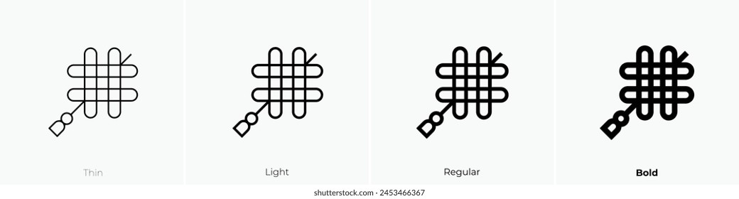 chinese knot icon. Thin, Light Regular And Bold style design isolated on white background