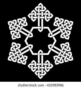 A Chinese knot stylized snowflake vector illustration