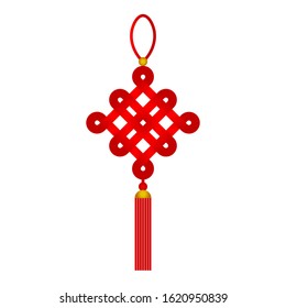 Chinese knot (symbol of good luck) vector design, The traditional symbol of the lunar Chinese New Year