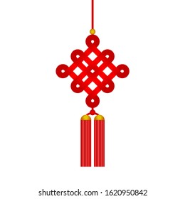 Chinese knot (symbol of good luck) vector design, The traditional symbol of the lunar Chinese New Year