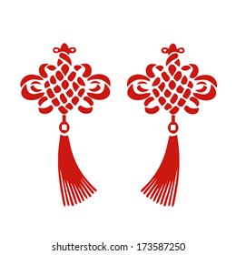 Chinese knot - symbol of good luck and Chinese New Year decoration