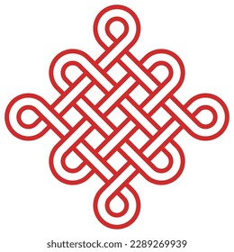 Chinese knot symbol mark, vector illustration