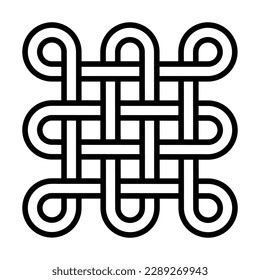 Chinese knot symbol mark, vector illustration