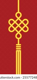 Chinese knot vector design. Chinese New Year background. Chinese traditional arts