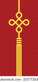 Chinese knot vector design. Chinese New Year background. Chinese traditional arts