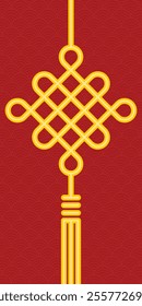 Chinese knot vector design. Chinese New Year background. Chinese traditional arts