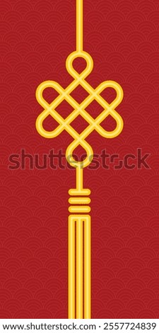 Chinese knot vector design. Chinese New Year background. Chinese traditional arts
